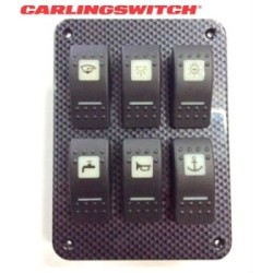 pannello elettrico 6 interruttori carling  switch